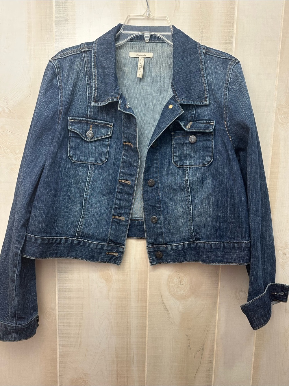 Old Navy Dark Blue MaternityDenim Jean Jacket